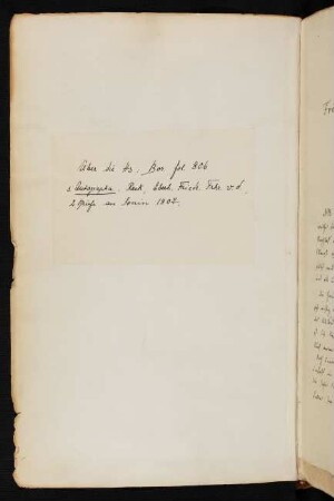 Hinweis auf Nennung der Handschrift in zwei Briefen der Sammlung Autographa der SBB-PK