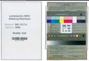 Entnazifizierung Karl Mueller , geb. 23.12.1903 (Werkzeugschlosser)