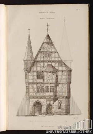 Tafel 20. Rathaus zu Alsfeld. Südliche Giebelansicht.