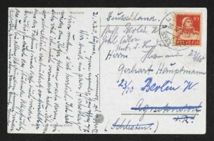 Brief von Martin Bodmer an Gerhart Hauptmann