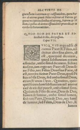Quod Non De Patre Et Filio illud de illo, dici possunt. Caput VII.