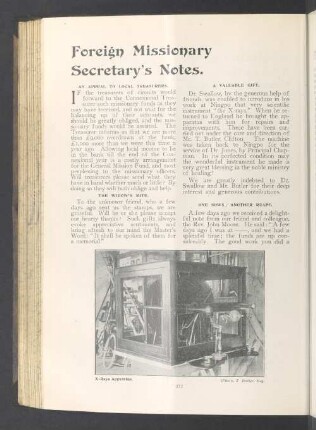 Foreign missionary secretary's notes