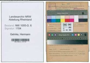 Entnazifizierung Hermann Gehrke , geb. 13.04.1889 ()