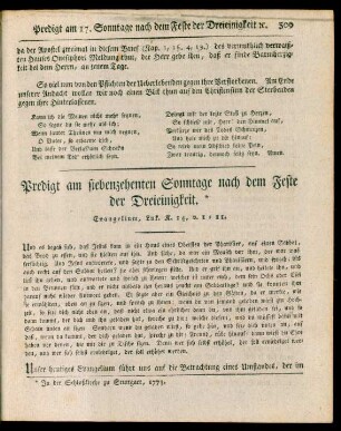 Predigt am siebenzehenten Sonntage nach dem Feste der Dreieinigkeit
