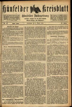 Ausgabe vom Dienstag, den 08. April 1924.