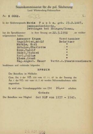 Fuchs, Maria