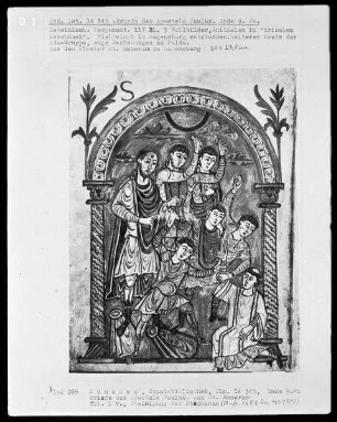 Briefe des Apostels Paulus (enge Beziehungen zur Ada-Gruppe) — Steinigung des heiligen Stephanus, Folio 1verso