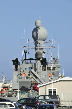 Schiff der Küstenwache im Hafen von Reykjavik : Schiff der isländischen Küstenwache, aufgenommen im Alten Hafen der isländischen Hauptstadt Reykjavik, aufgenommen am 29. Mai 2012