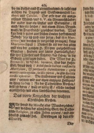 Das vierte Kenzeichen der wahren Christlichen Kirchen.