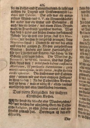 Das vierte Kenzeichen der wahren Christlichen Kirchen.
