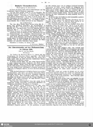 Die Uhrenindustrie auf der Weltausstellung in Chicago 1893 (Fortsetzung)