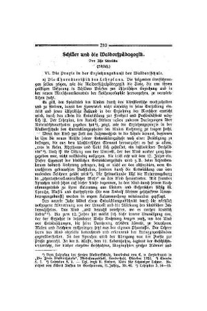 Schiller und die Waldorfpädagogik : (Schluß)