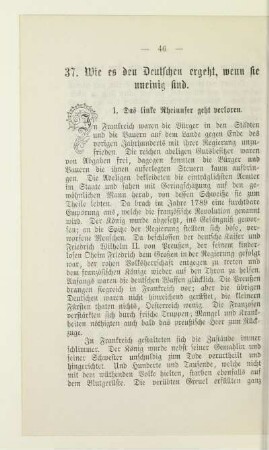 37. Wie es den Deutschen ergeht, wenn sie uneinig sind