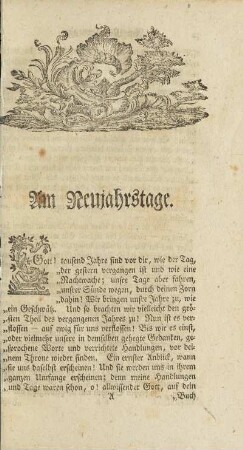 Am Neujahrstage.