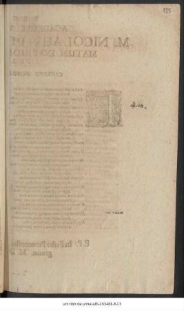 Rector Academiae Wittebergensis, M. Nicolaus Pompeius, Mathematum Inferiorum Professor Publicus. Civibus Academicis S.P.D. : Festa dies oritur, quam Spiritus ille Jehovae ... P.P. In Festo Pentecostes, anno recuperatae gratiae. M.DC.XLVI.