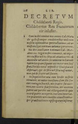 Decretum Childeberti Regis.