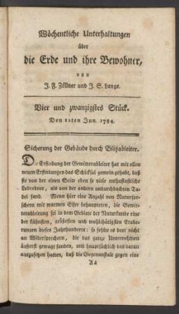 Vier und zwanzigstes Stück