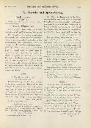13. Sprüche und Sprüchwörter (No. 8651-8730)