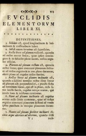 Elementorum Euclidis Liber XI.