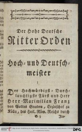 Hoch= und Deutschmeister