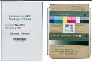 Entnazifizierung Heinrich Blasberg , geb. 09.07.1912 (Arbeiter)