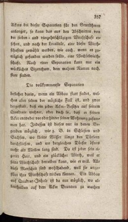 Die vollkommenste Separation