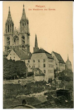 Meißen. Westtürme des Doms