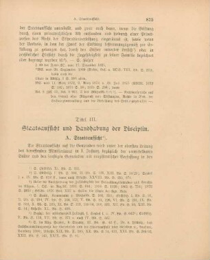 Titel III. Staatsaufsicht und Handhabung der Disciplin