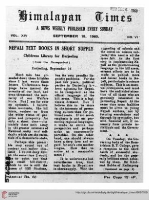 No. VI (18 September 1960)