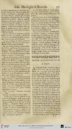 Breve descrittione di Girgenti