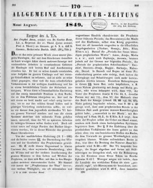 Baur, G.: Der Prophet Amos. Giessen: Ricker 1847