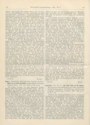 184-185 [Rezension] Schröder, Fr., Der Brief Pauli an die Galater