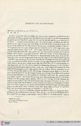 Heilung des Aussätzigen
