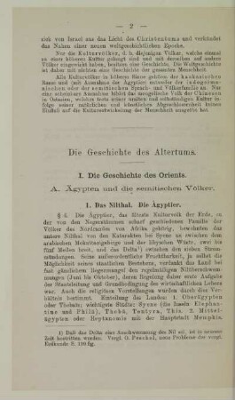 A. Ägypten und die semitischen Völker