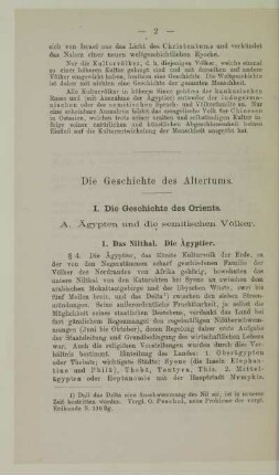 A. Ägypten und die semitischen Völker