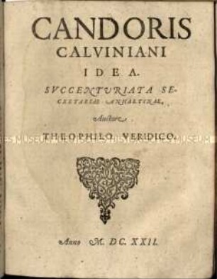 Streitschrift über die calvinistischen Ideen