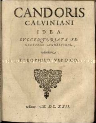 Streitschrift über die calvinistischen Ideen