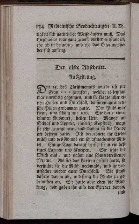 Der eilfte Abschnitt. Auszehrung.