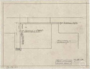 Littmann, Max; Bocksberg; Hofgut, Wohnhausanbau - Teilgrundriss