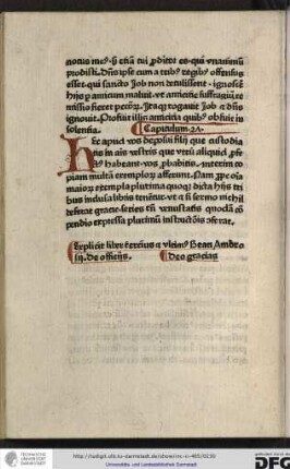 Explicit liber tertius et ultimus beati Ambrisii de officiis. Deo gratias.