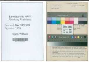 Entnazifizierung Wilhelm Esser , geb. 28.02.1893 (Amtsgerichtsrat)