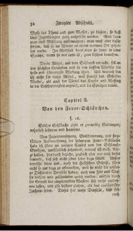 Capitel II. Von den Feuer-Schläuchen.