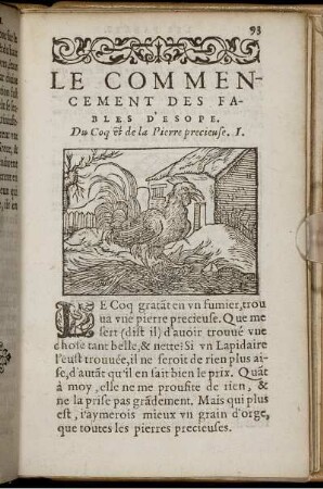 Le Commencement des Fables D'Esope