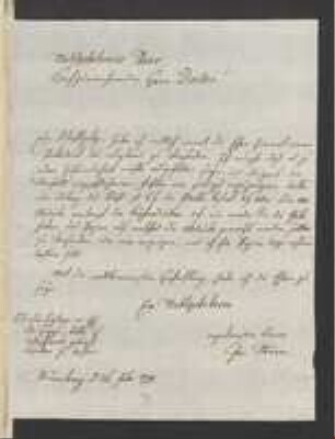 Brief von Jacob Sturm an Johann Jacob Kohlhaas