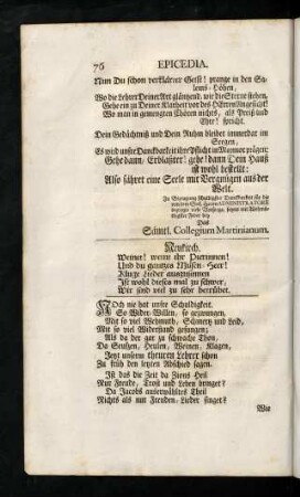76-86, Neukirch. Weinet! weint ihr Pierinnen! ...