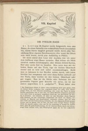 VII. Die Pfeiler-Basis