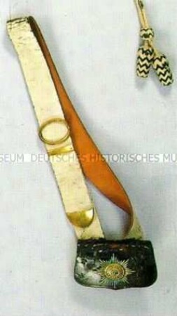 Kartuschtasche mit Bandelier für Mannschaften (verkleinerte Form), Garde-Husaren Regiment, Preußen