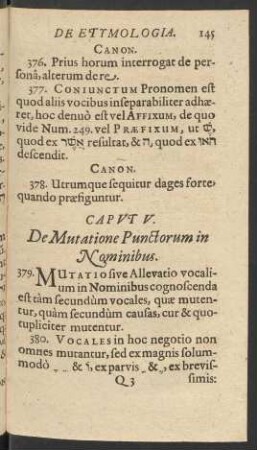 Caput V. De Mutatione Punctorum in Nominibus