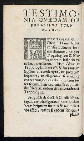 Testimonia Quaedam De Phrasibus Scripturae.