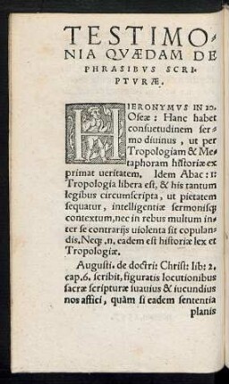 Testimonia Quaedam De Phrasibus Scripturae.